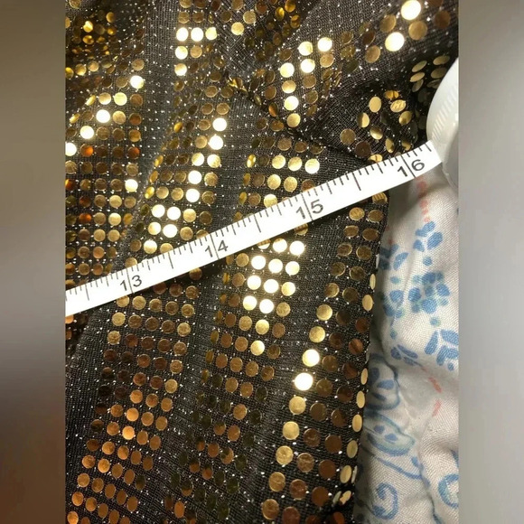 Black and Gold wide leg jumpsuit - Picture 13 of 15